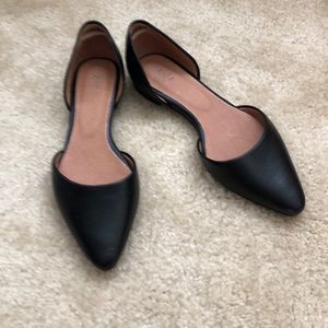 Women’s J Jill black leather D’Orsay flats